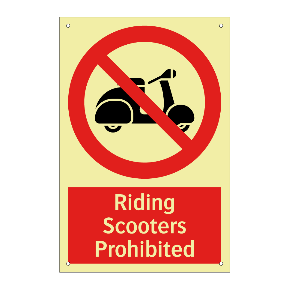Riding Scooters Prohibited