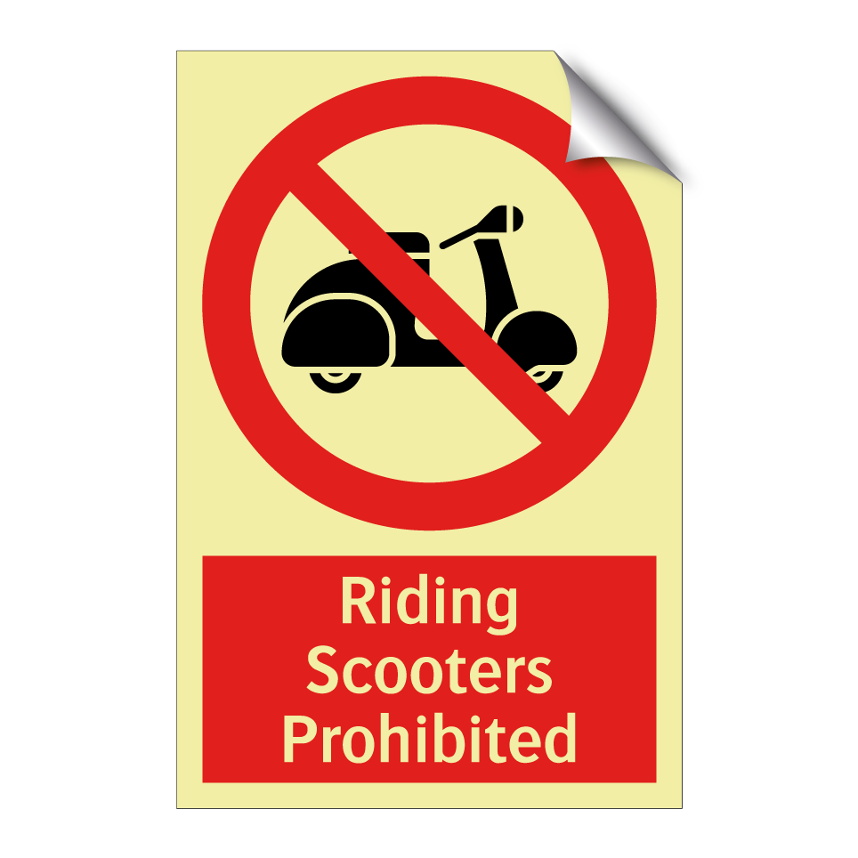 Riding Scooters Prohibited