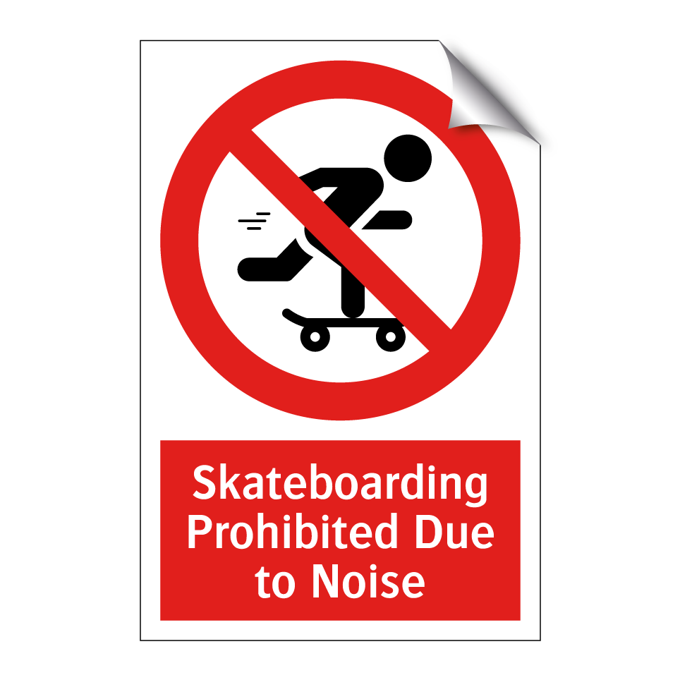 Skateboarding Prohibited Due to Noise