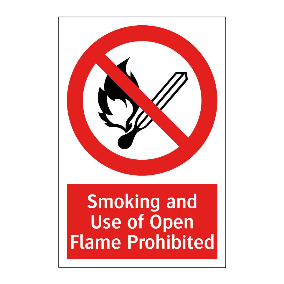 Smoking and Use of Open Flame Prohibited
