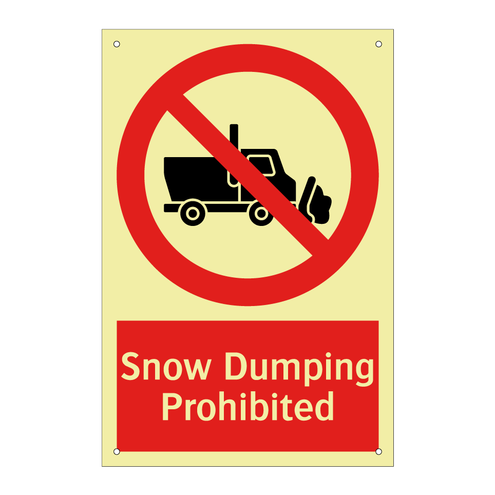 Snow Dumping Prohibited