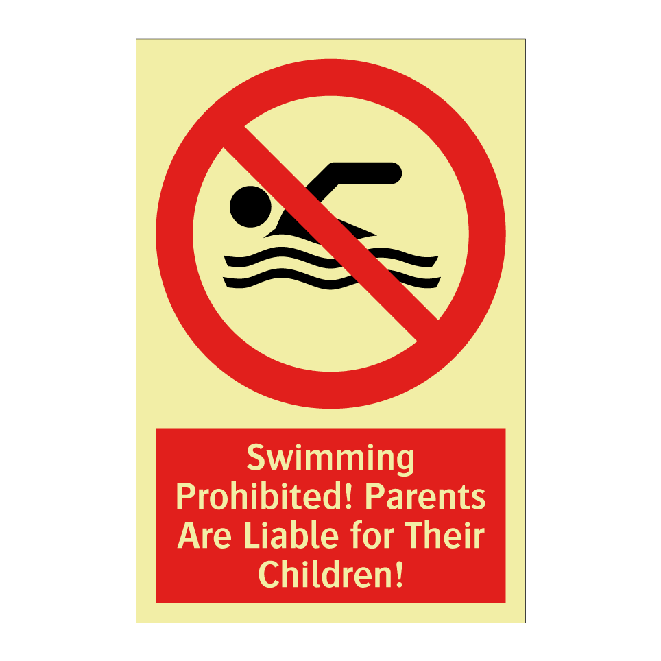 Swimming Prohibited! Parents Are Liable for Their Children!