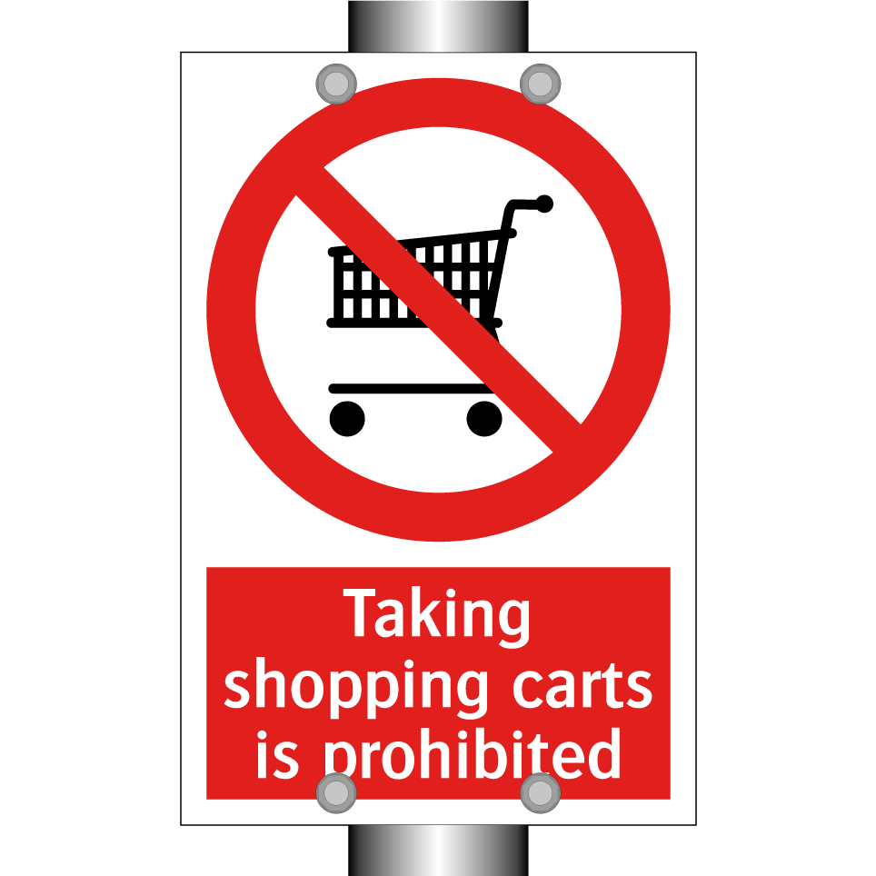 Taking shopping carts is prohibited