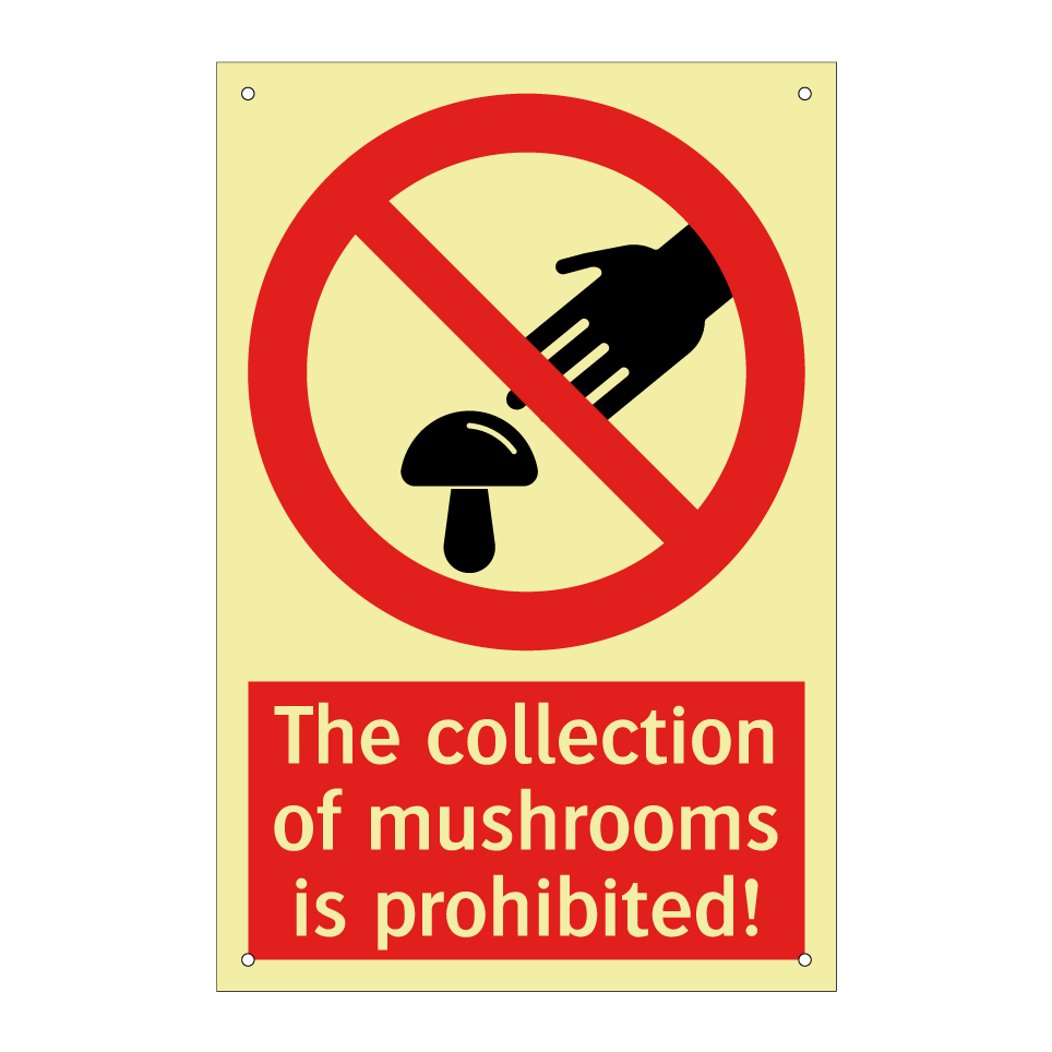 The collection of mushrooms is prohibited!