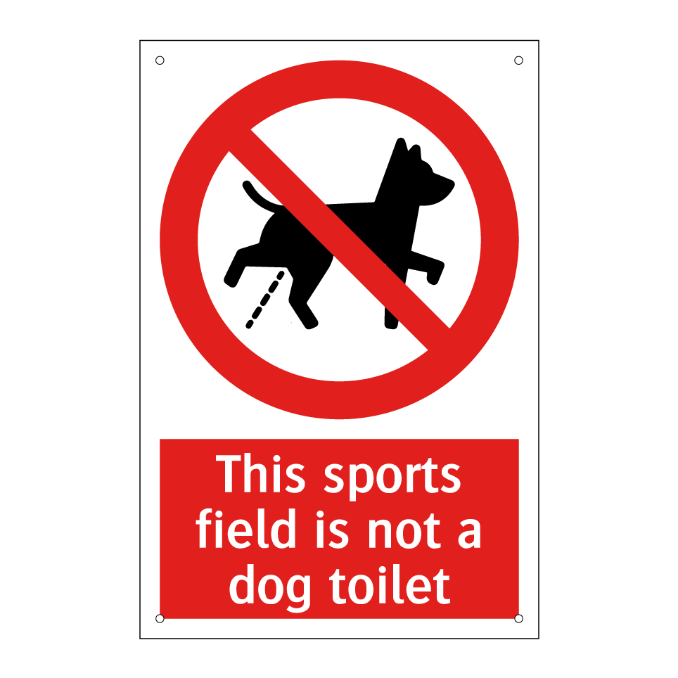 This sports field is not a dog toilet