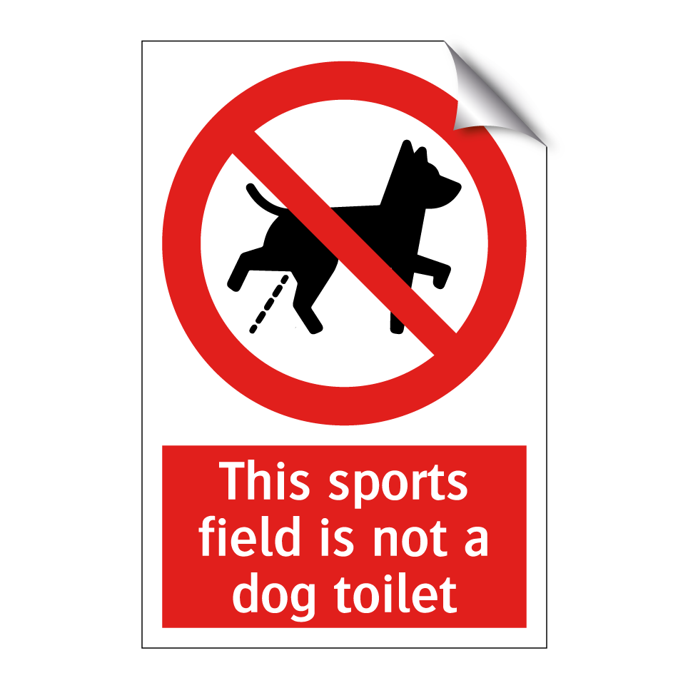 This sports field is not a dog toilet