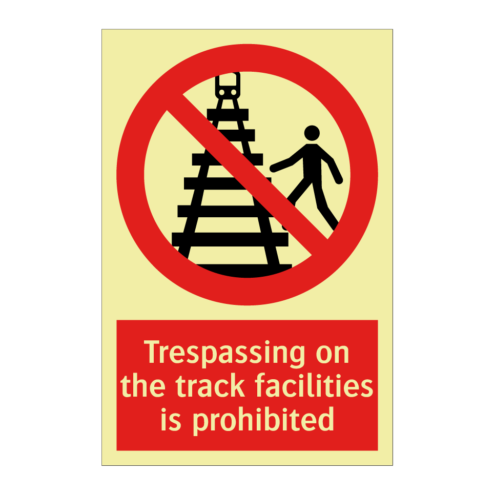 Trespassing on the track facilities is prohibited