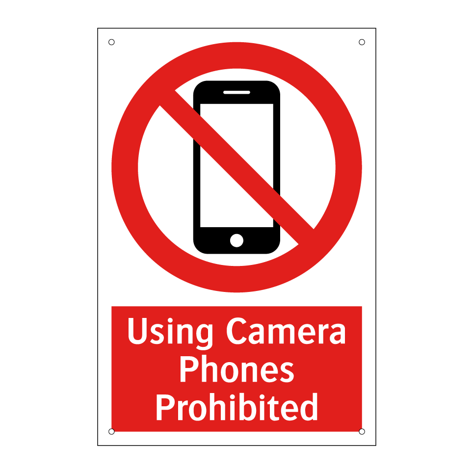 Using Camera Phones Prohibited
