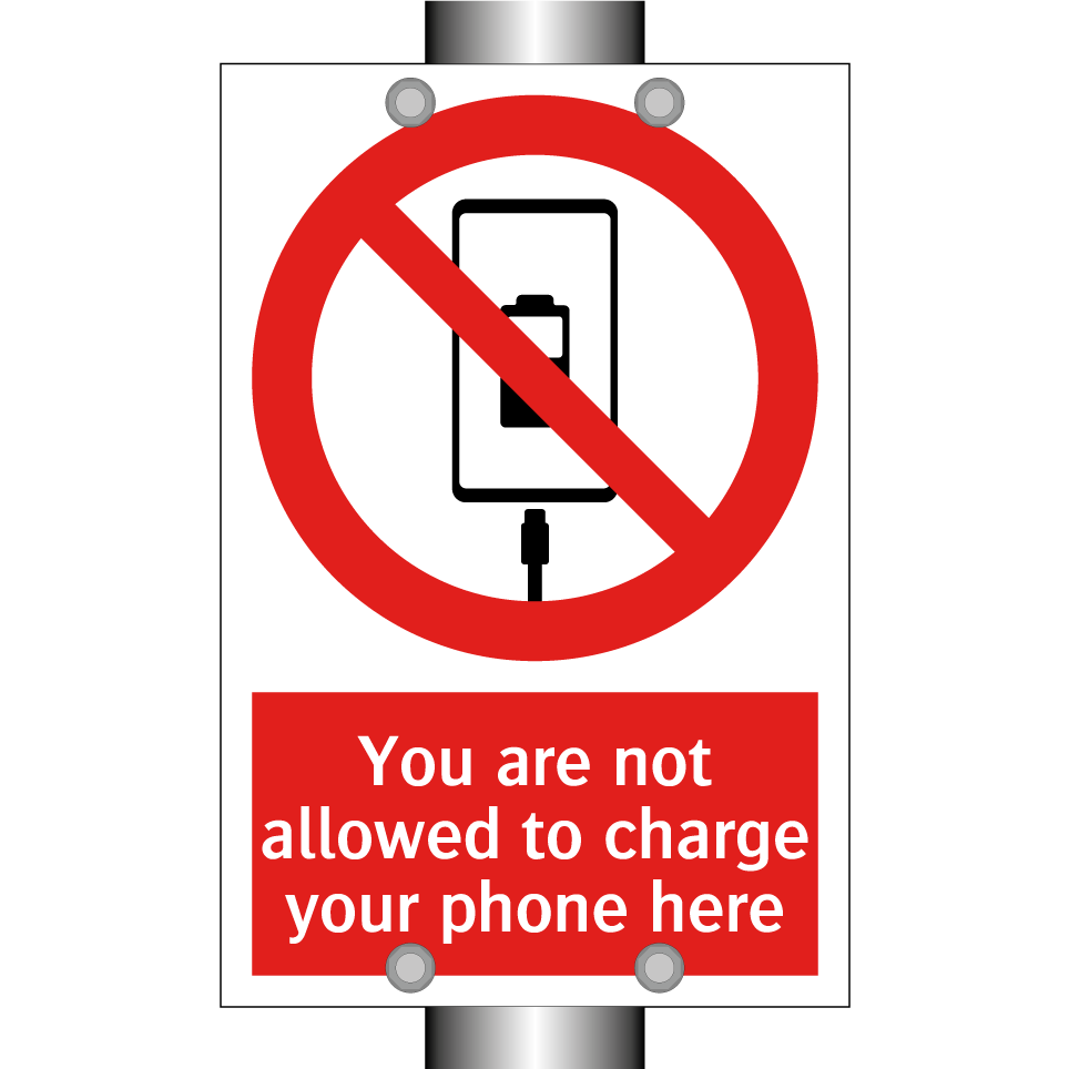 You are not allowed to charge your phone here