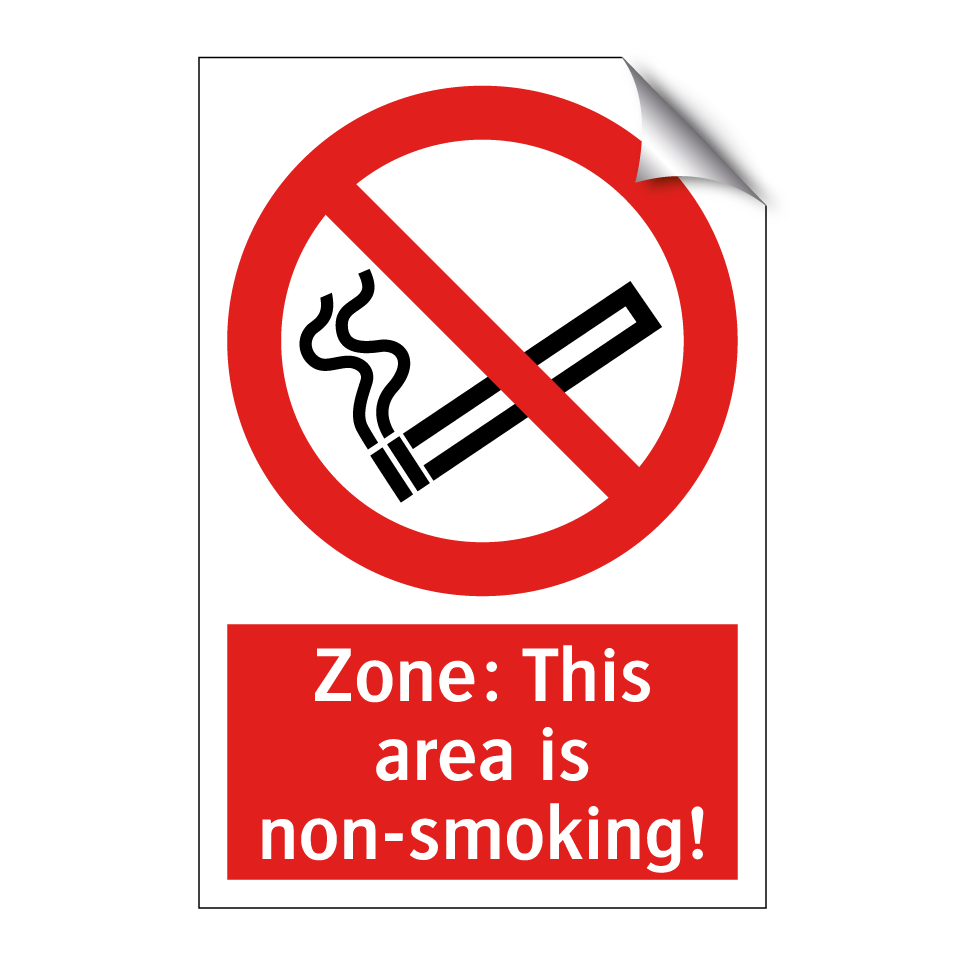 Zone: This area is non-smoking!