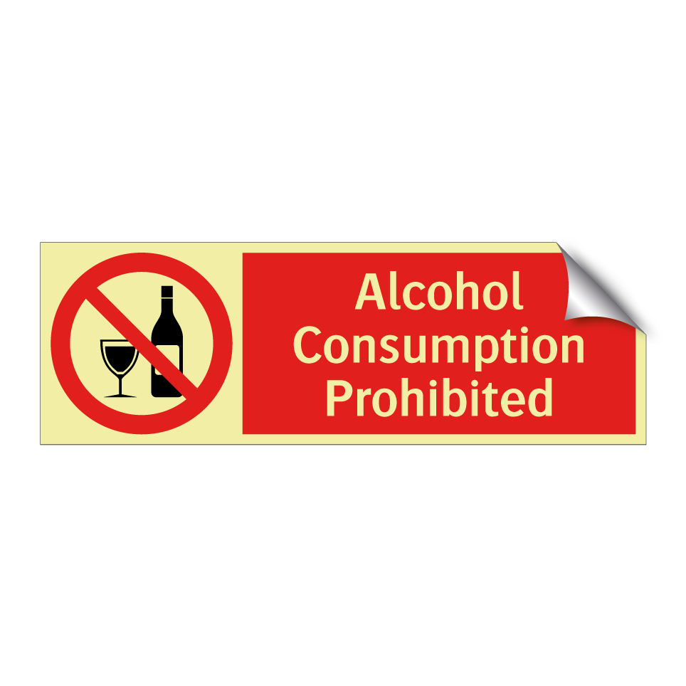 Alcohol Consumption Prohibited