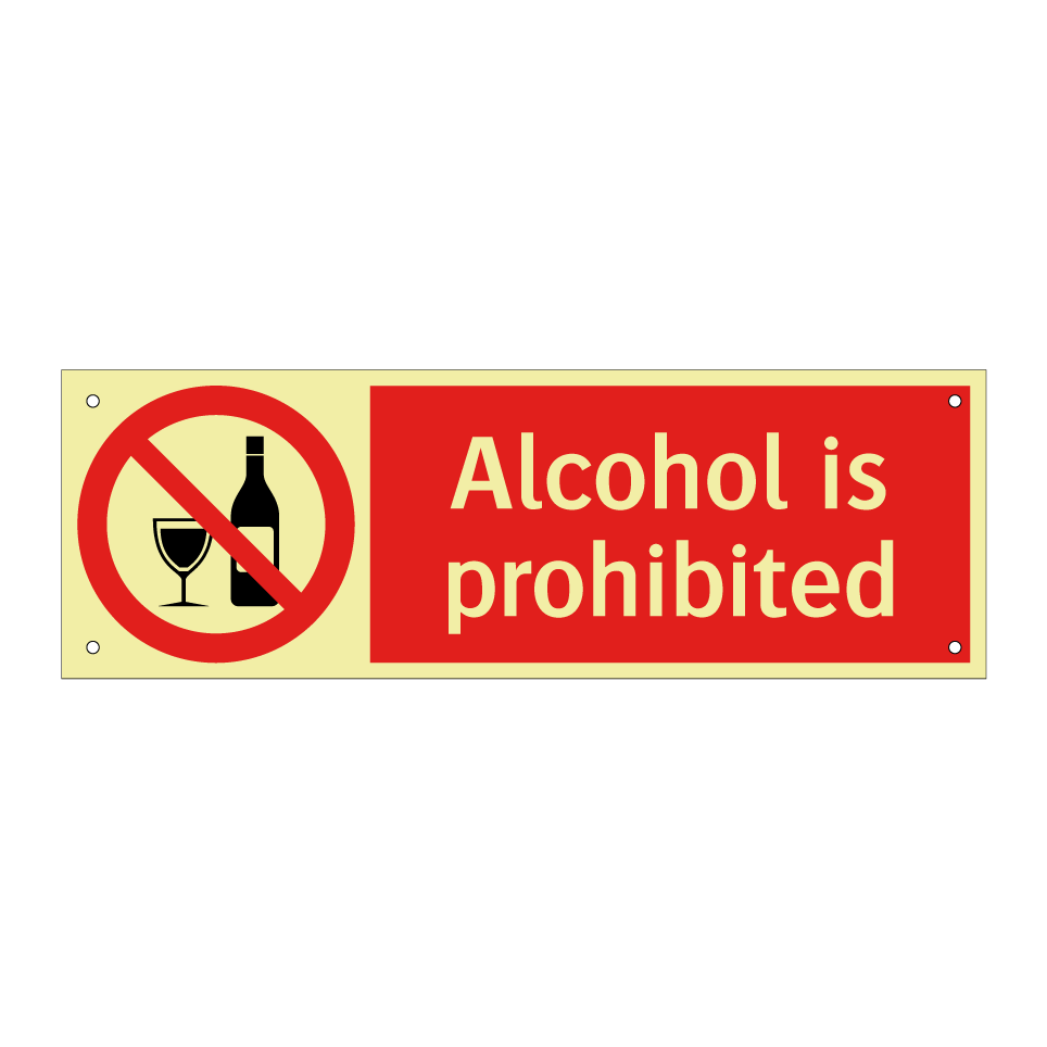 Alcohol is prohibited