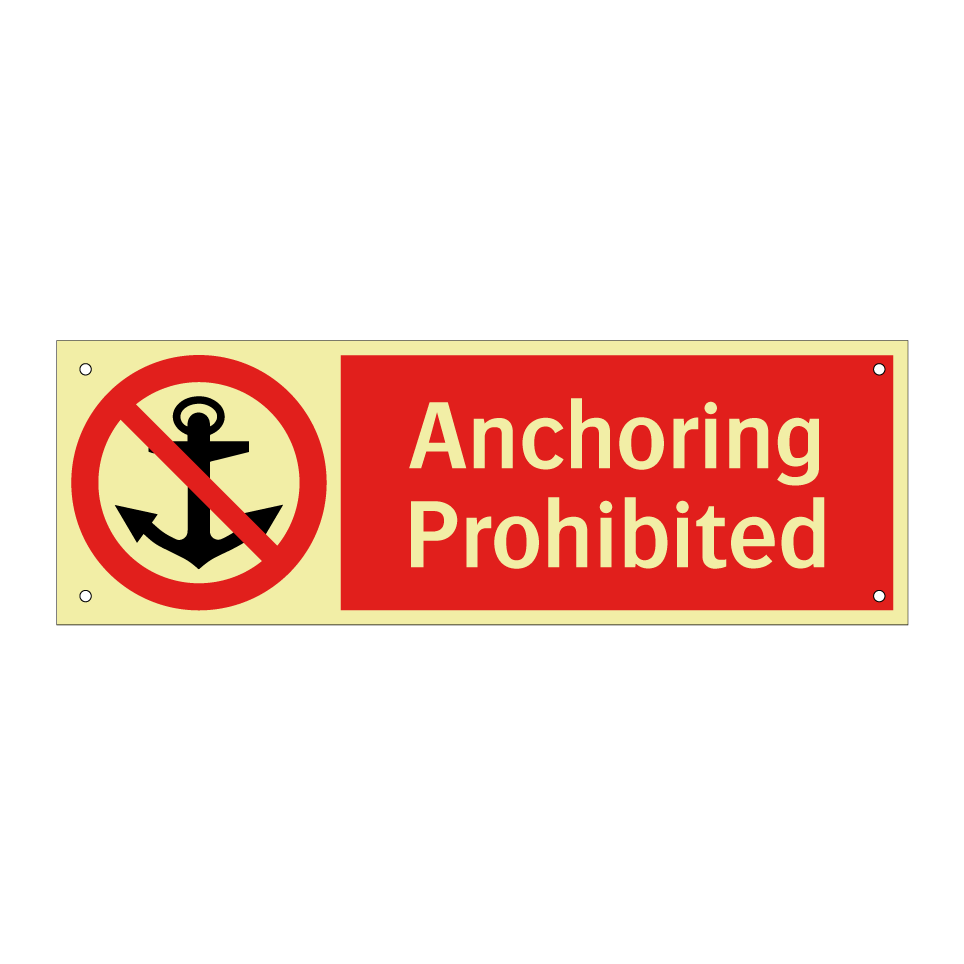 Anchoring Prohibited