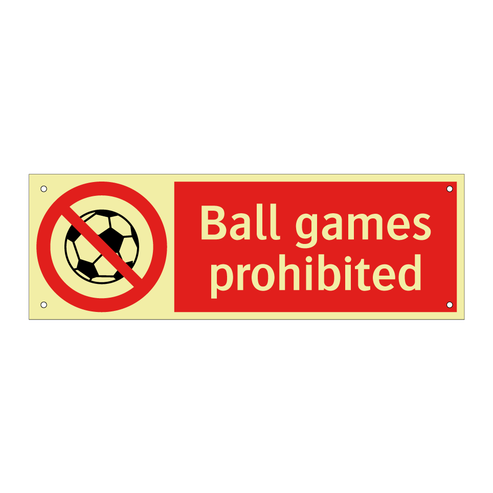 Ball games prohibited