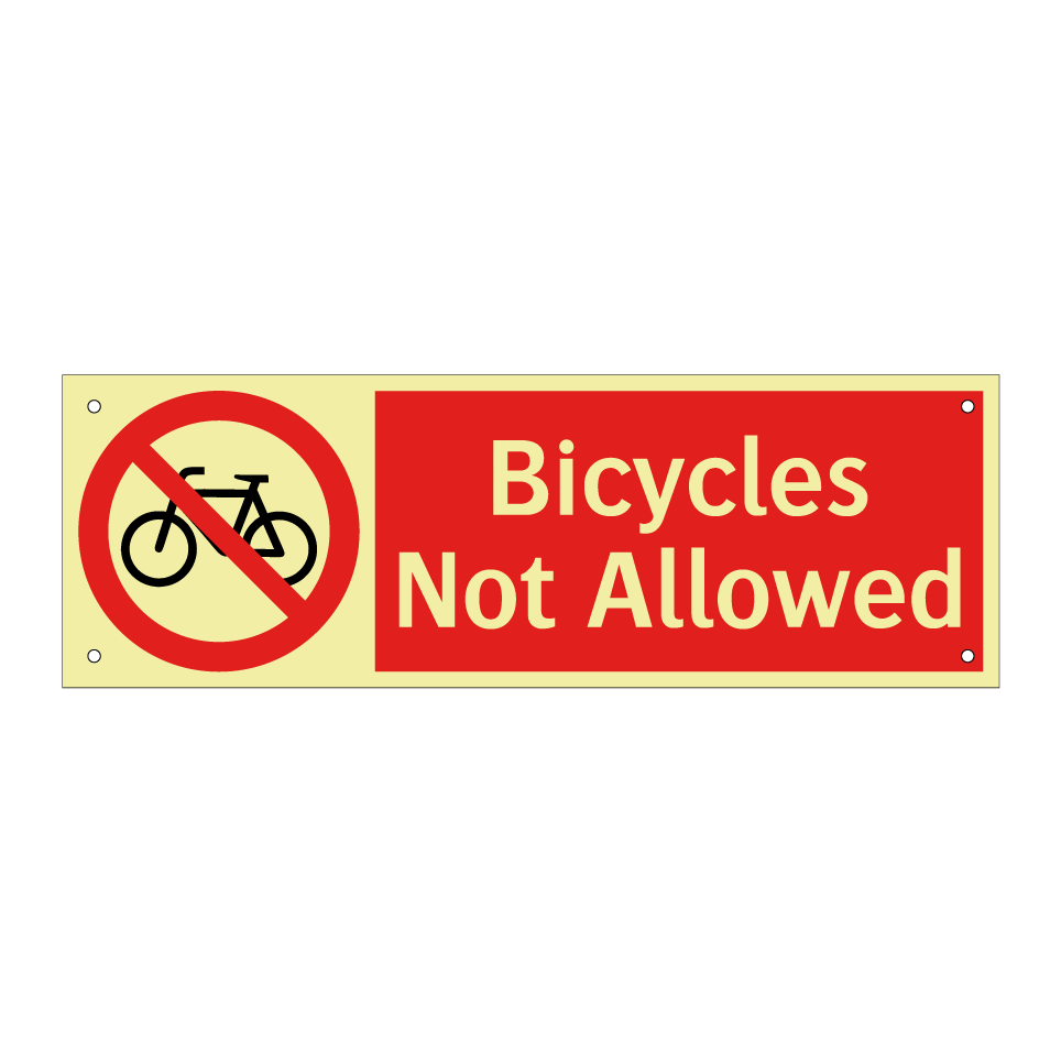Bicycles Not Allowed