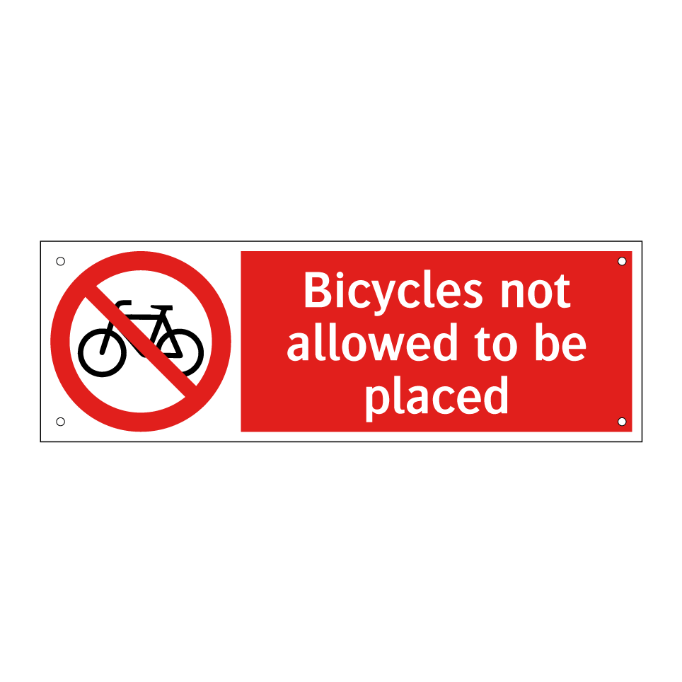 Bicycles not allowed to be placed