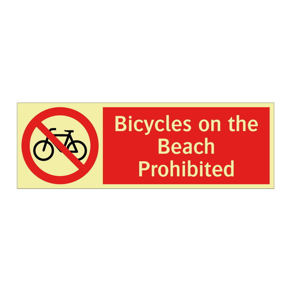 Bicycles on the Beach Prohibited
