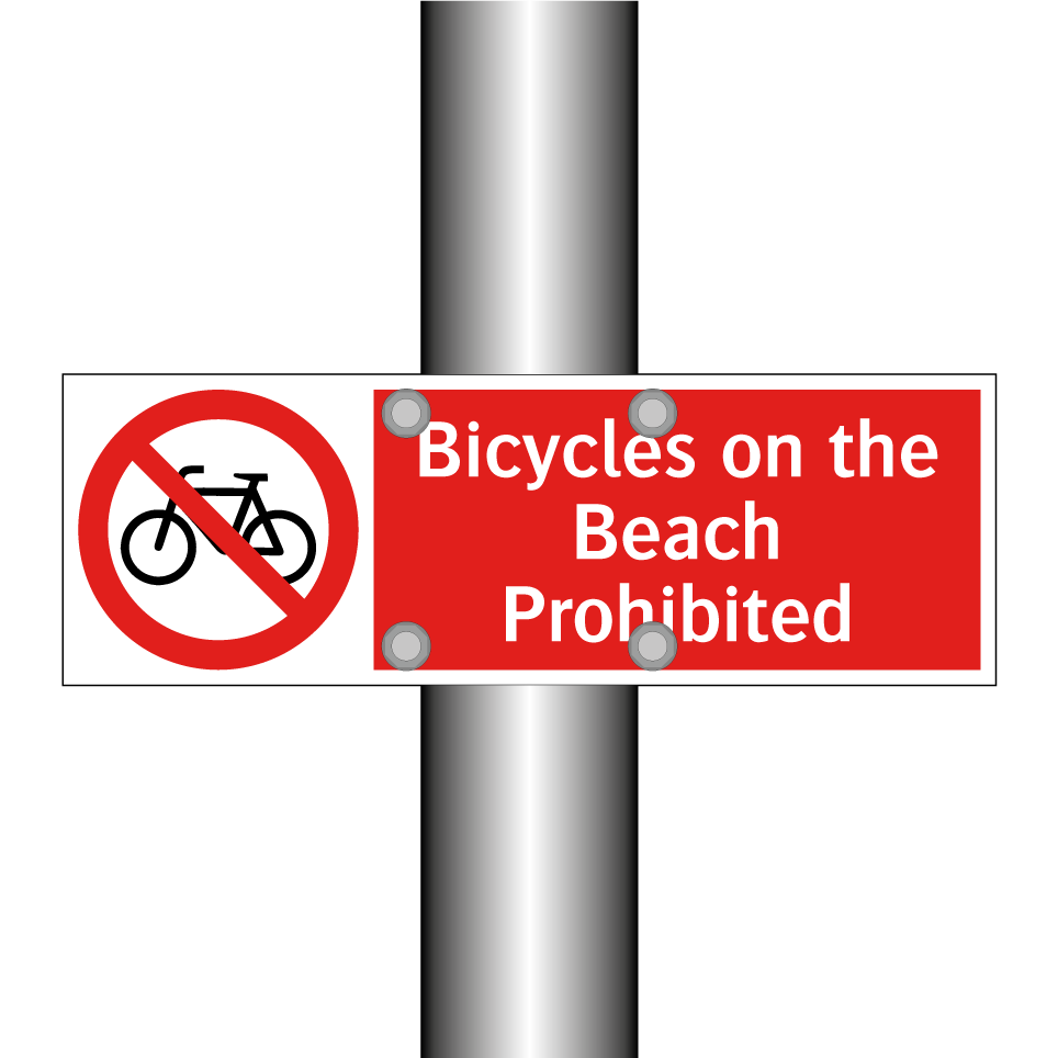 Bicycles on the Beach Prohibited