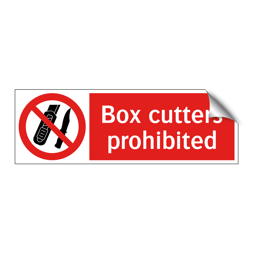 Box cutters prohibited
