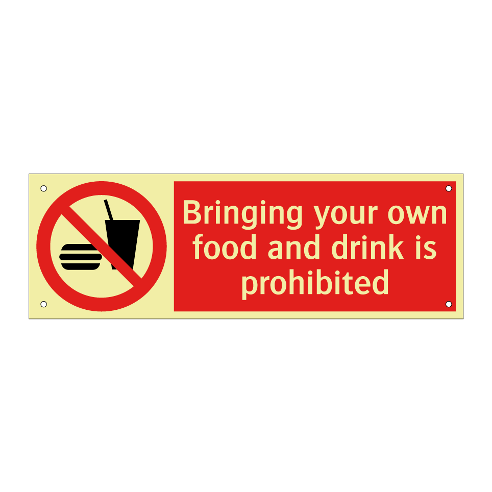 Bringing your own food and drink is prohibited