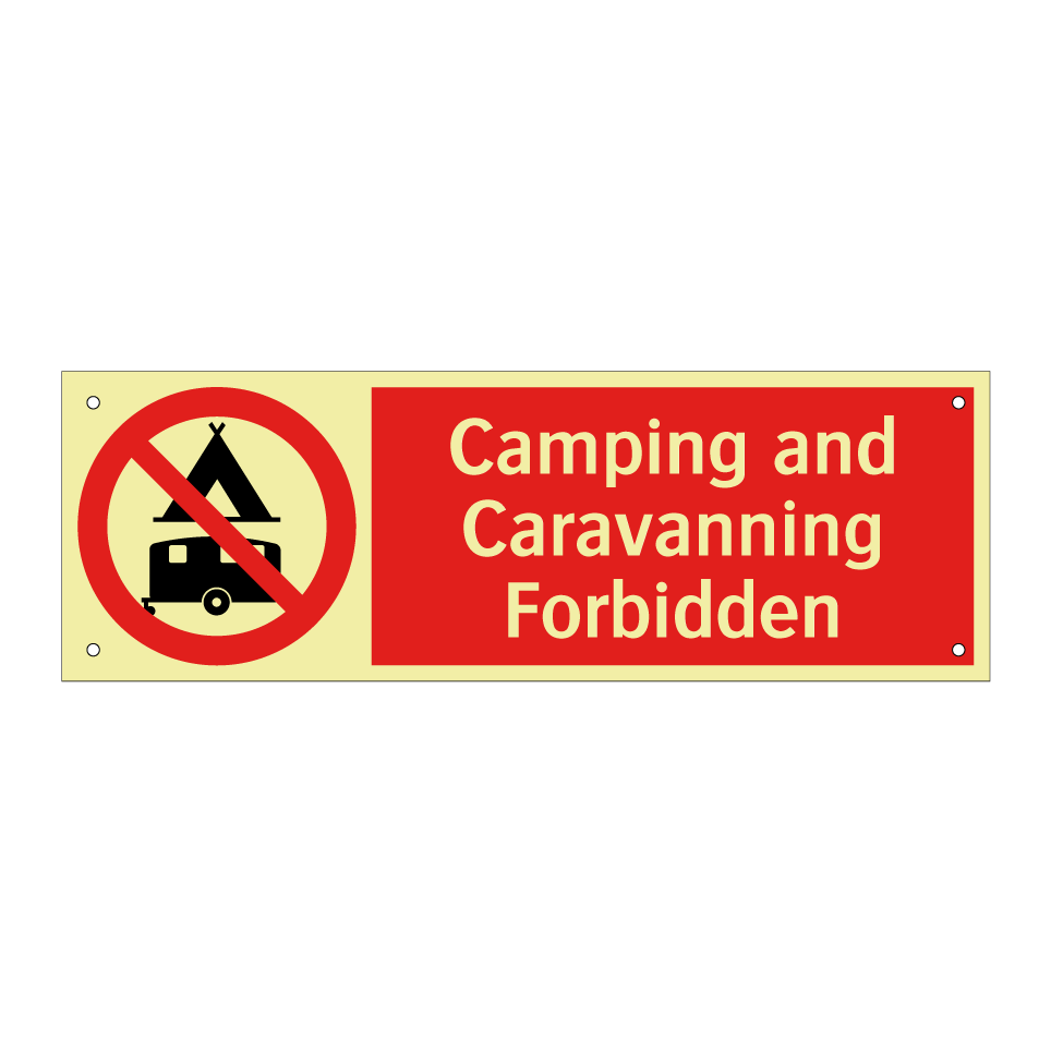 Camping and Caravanning Forbidden