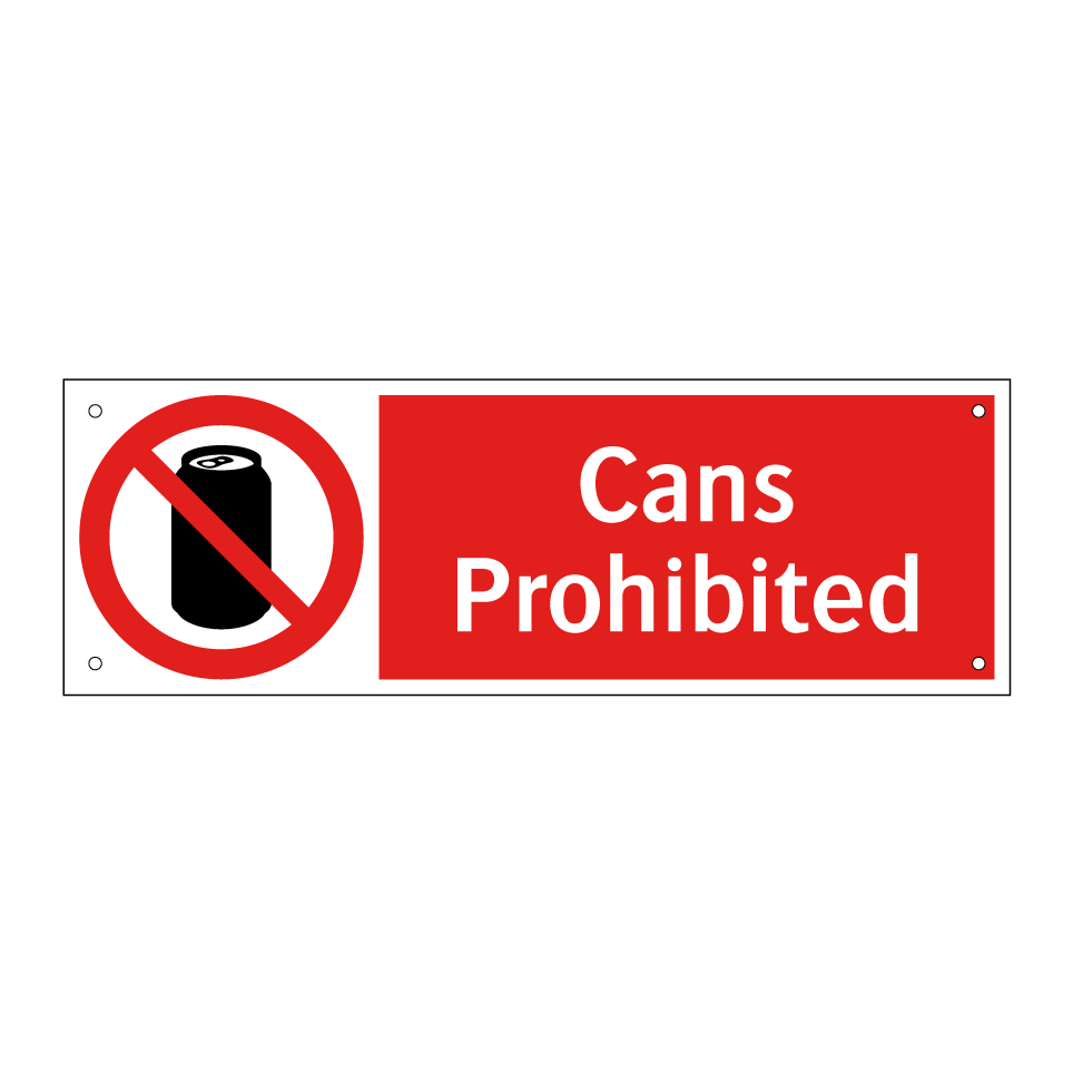 Cans Prohibited