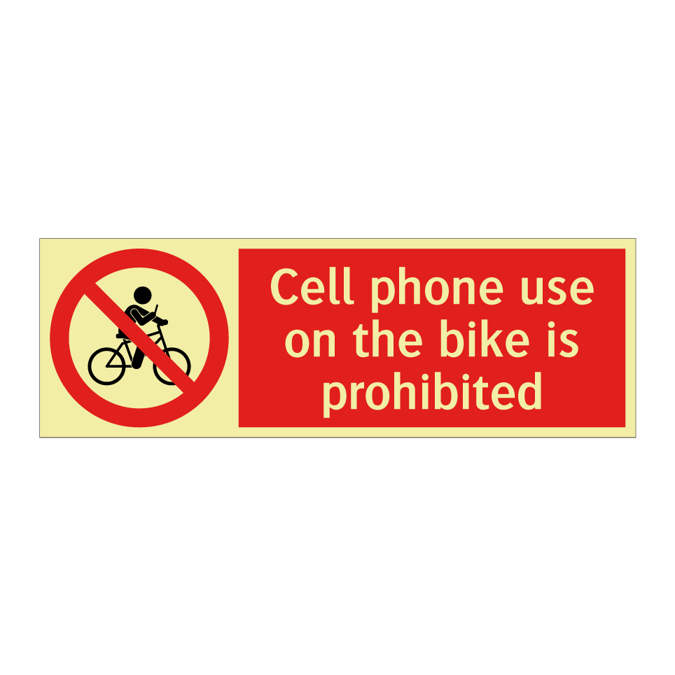 Cell phone use on the bike is prohibited