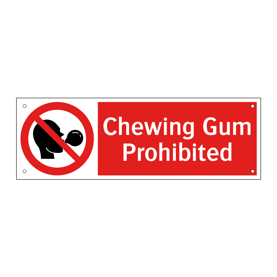 Chewing Gum Prohibited