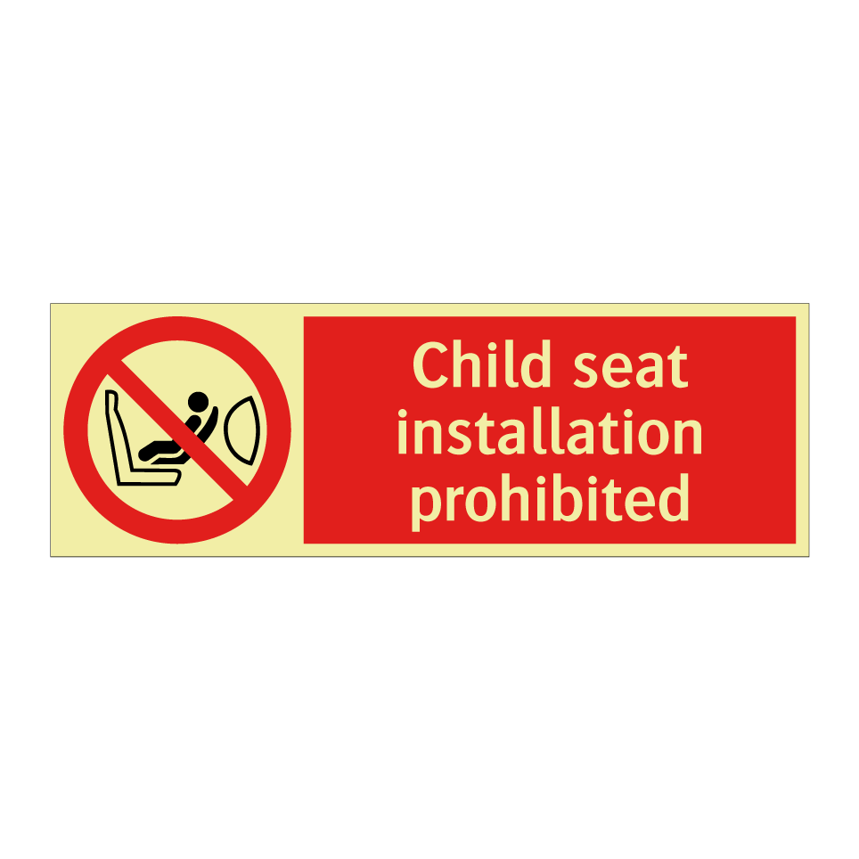 Child seat installation prohibited