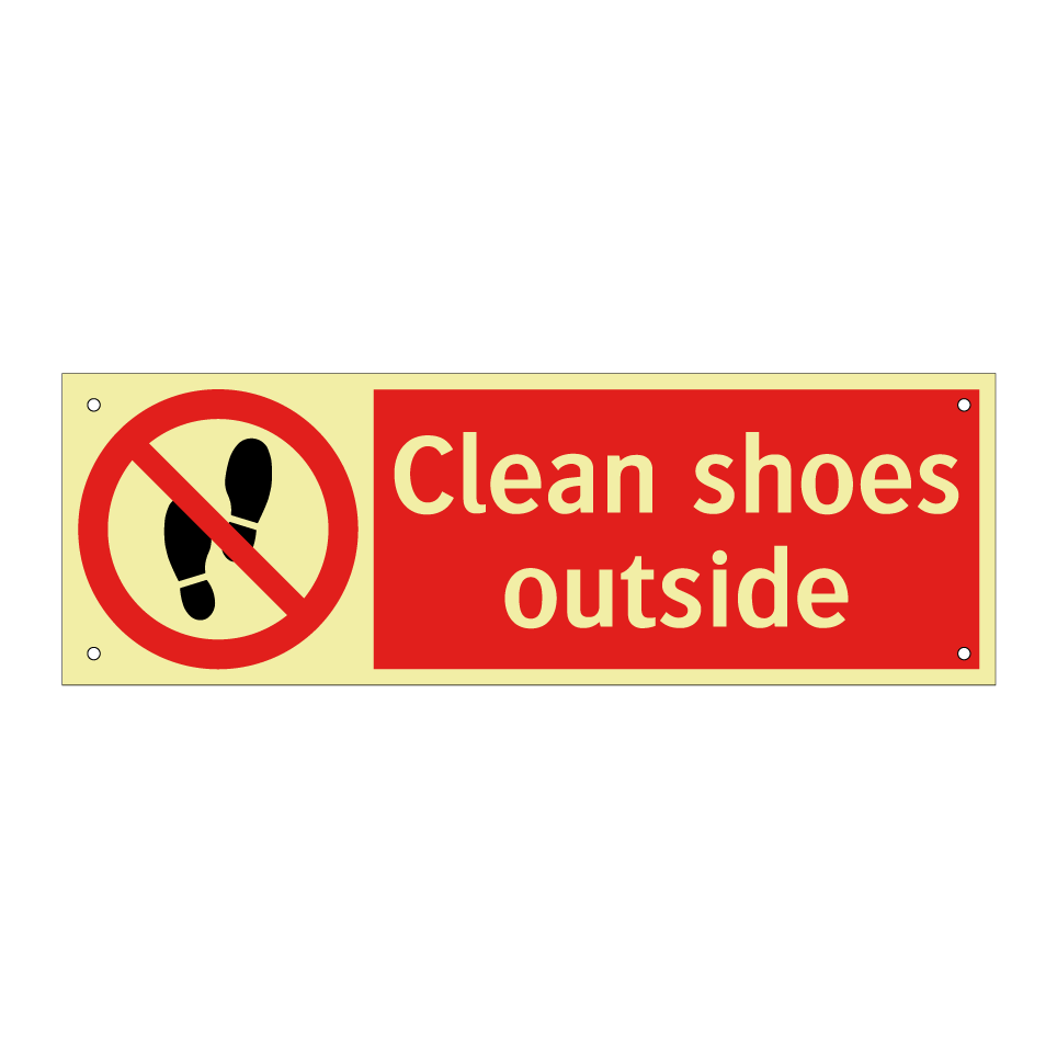 Clean shoes outside