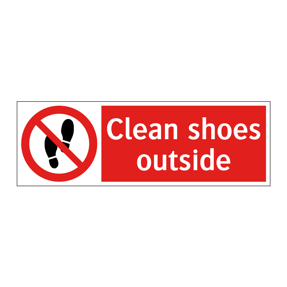 Clean shoes outside