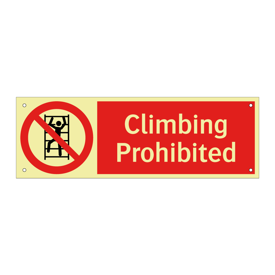 Climbing Prohibited