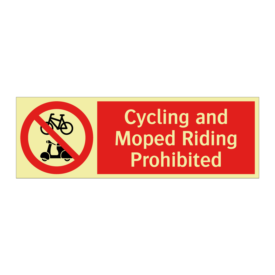 Cycling and Moped Riding Prohibited