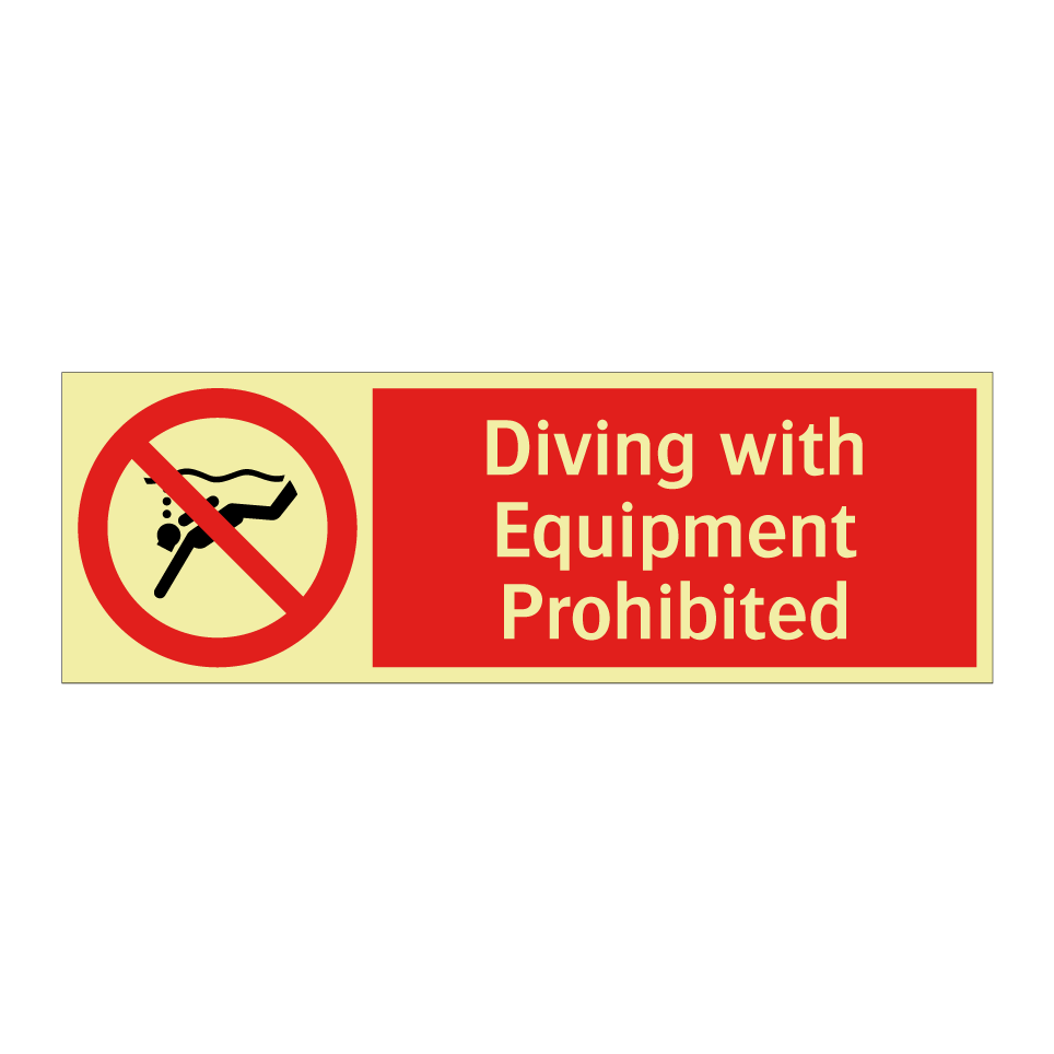 Diving with Equipment Prohibited