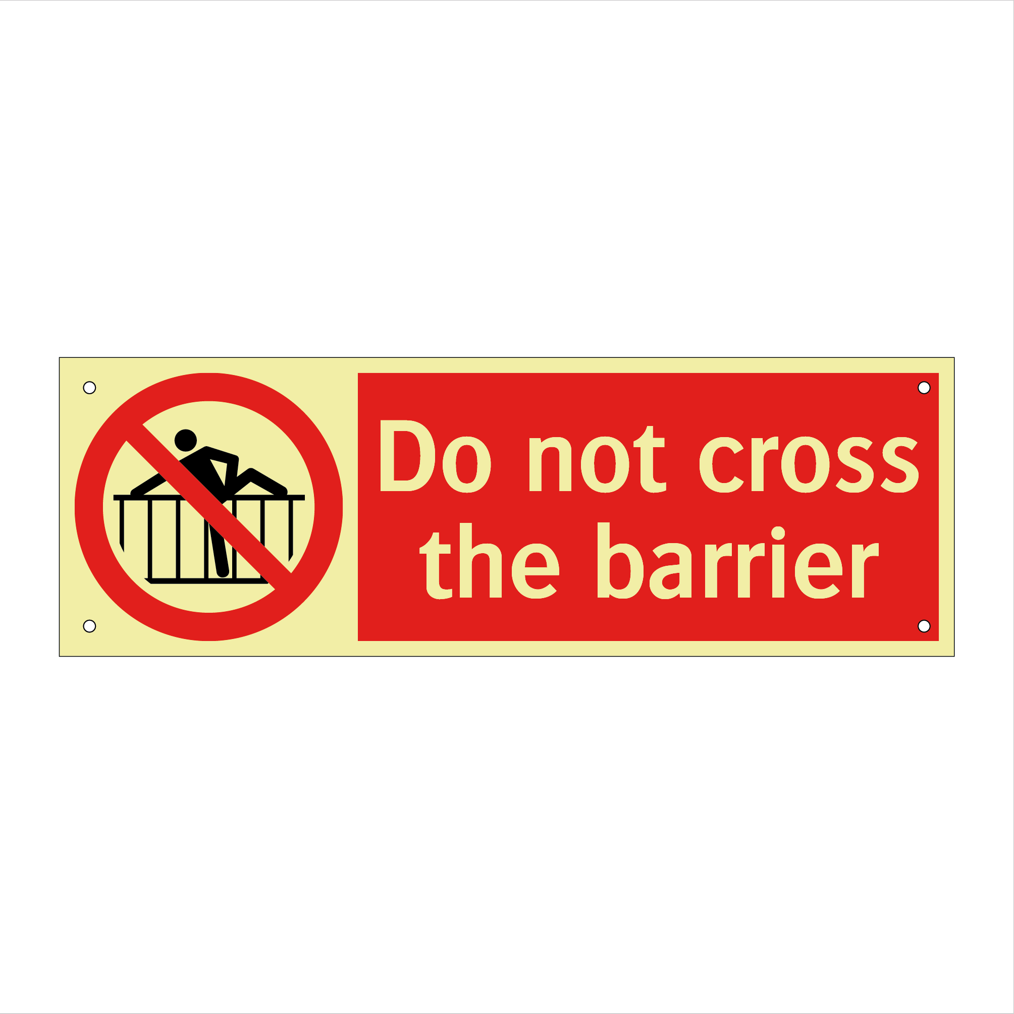 Do not cross the barrier