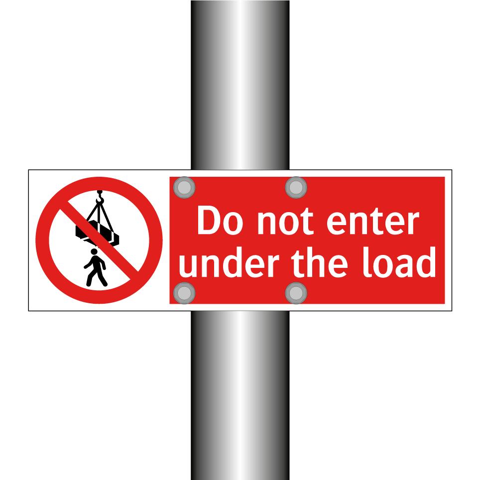 Do not enter under the load