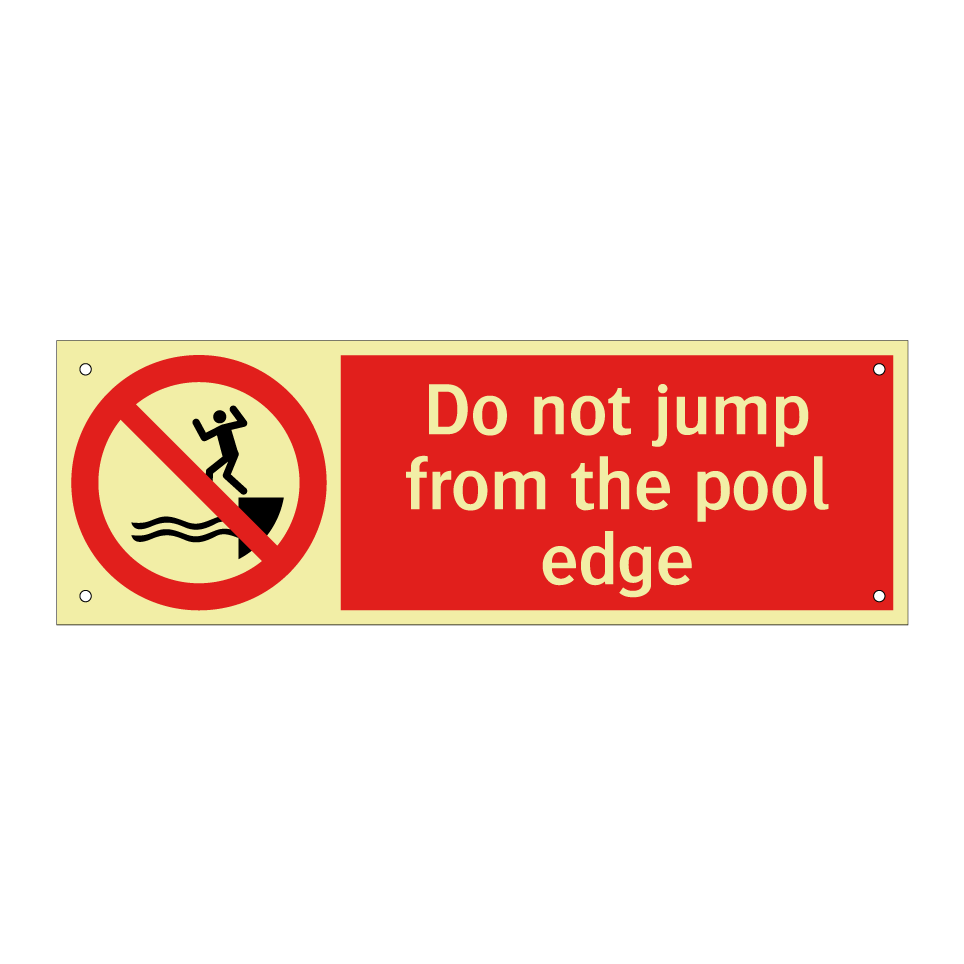Do not jump from the pool edge