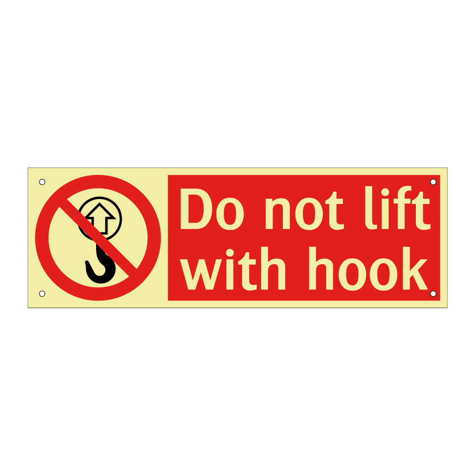 Do not lift with hook