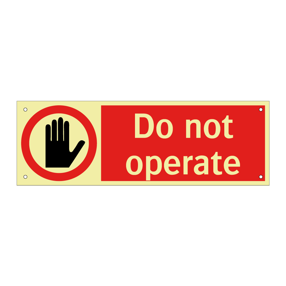 Do not operate