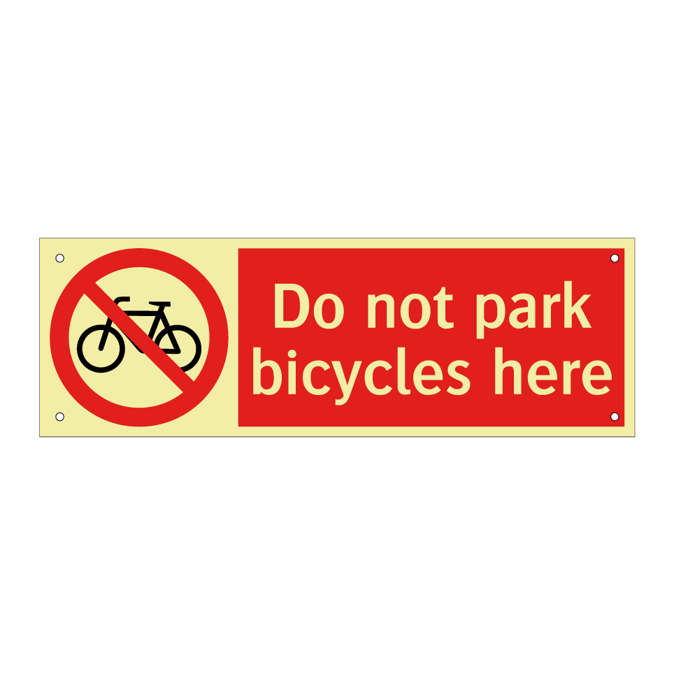 Do not park bicycles here