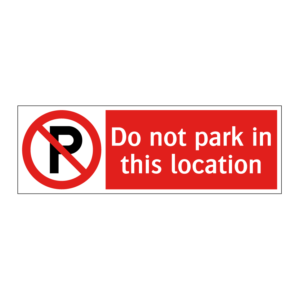Do not park in this location