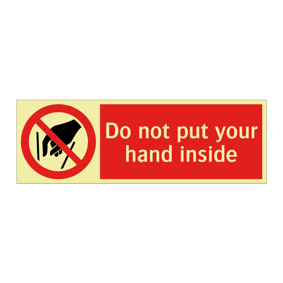 Do not put your hand inside
