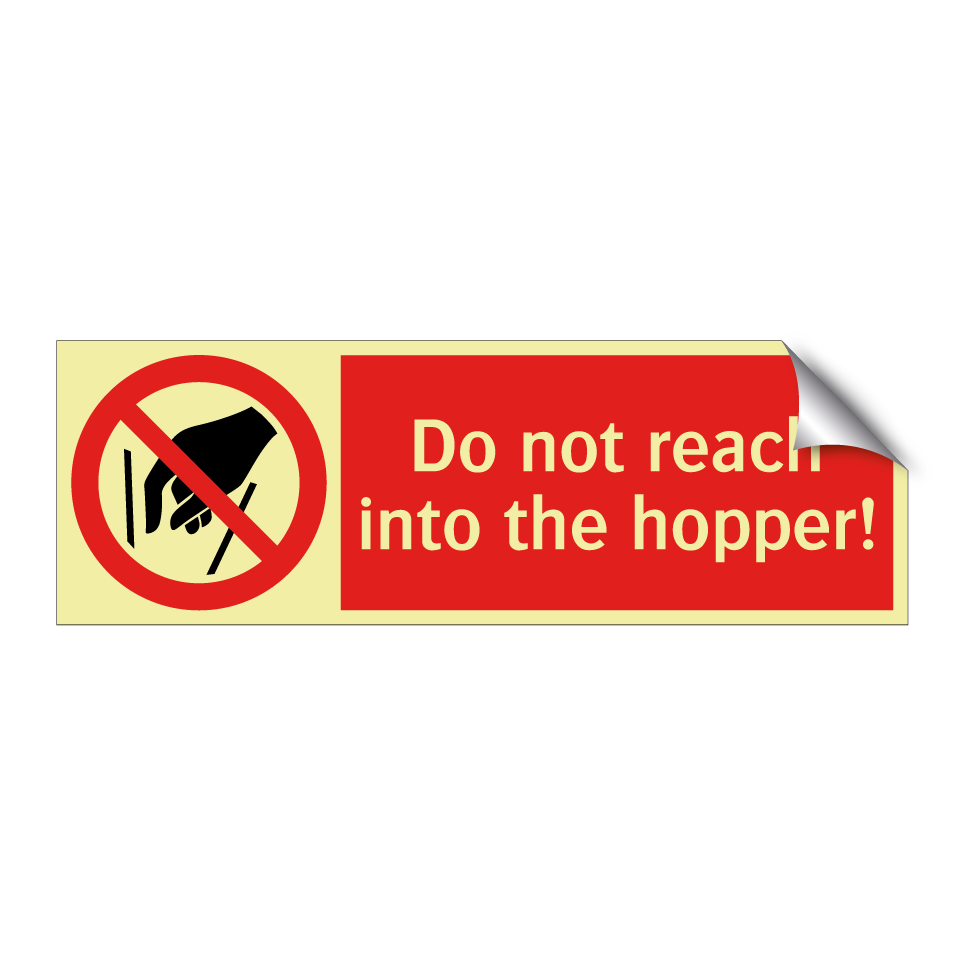 Do not reach into the hopper!