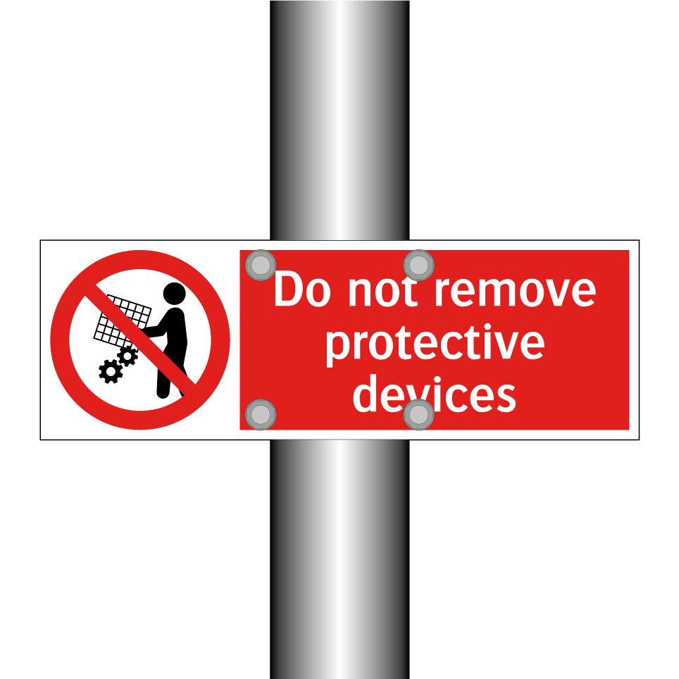 Do not remove protective devices