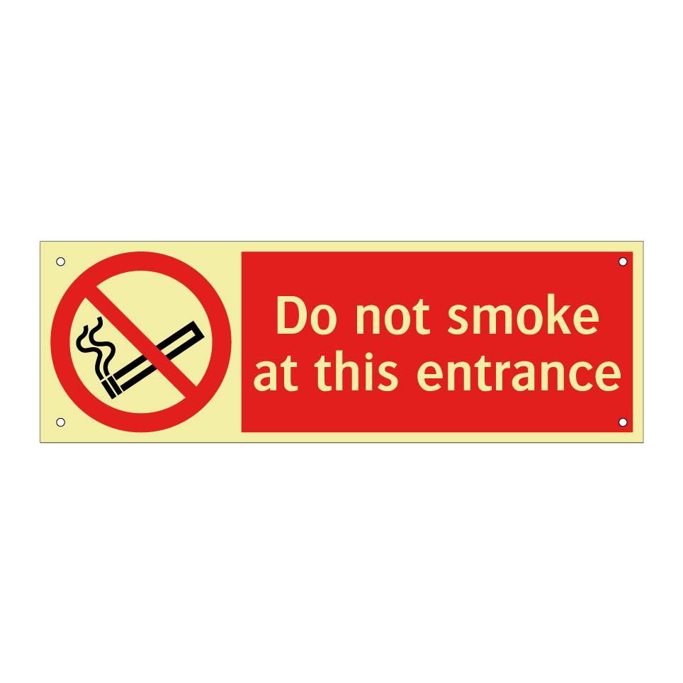 Do not smoke at this entrance