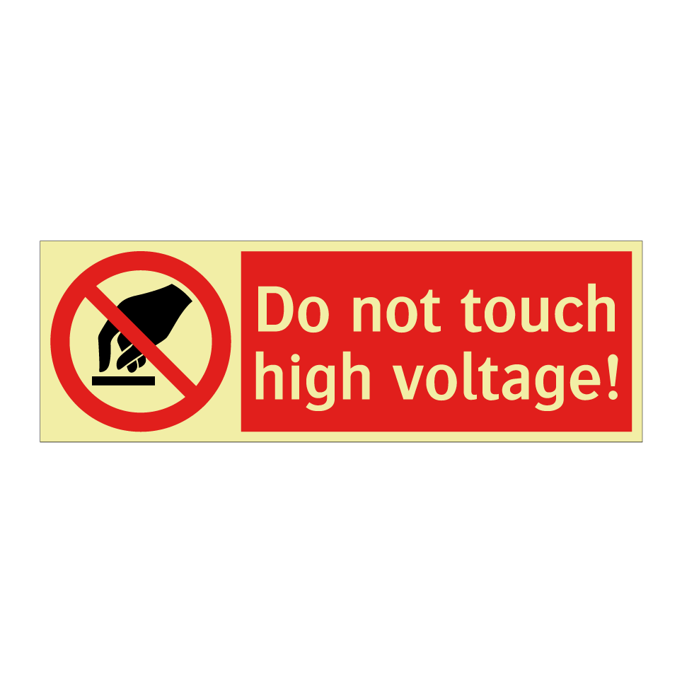 Do not touch high voltage!