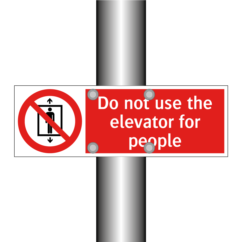 Do not use the elevator for people