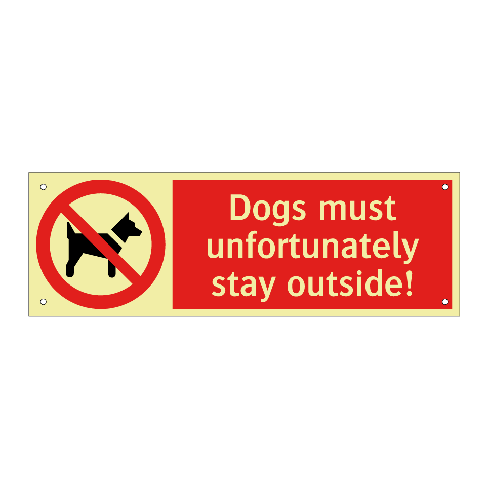 Dogs must unfortunately stay outside!