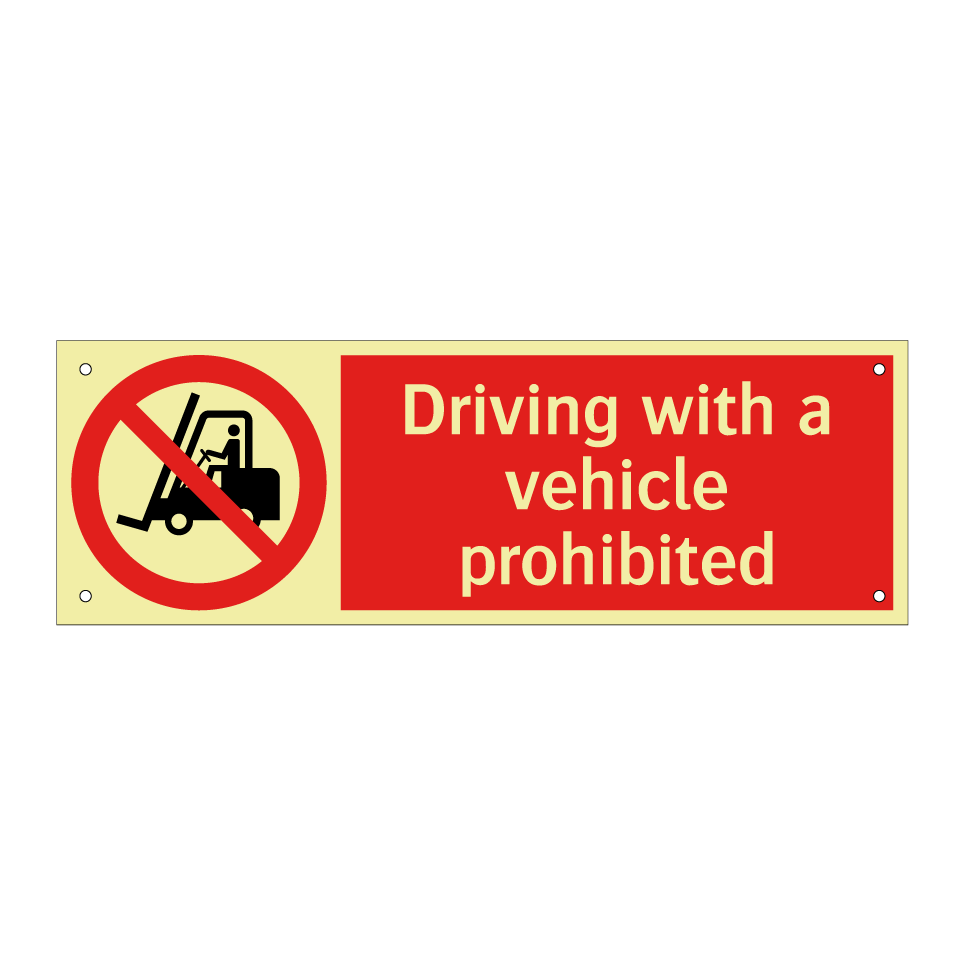 Driving with a vehicle prohibited