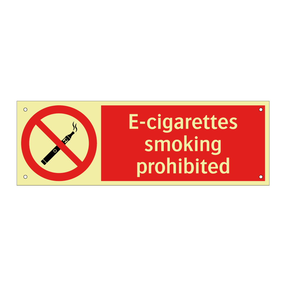 E-cigarettes smoking prohibited